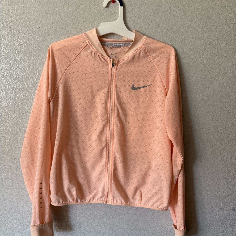 Nike Dri-FIT Pink Lightweight Zip Jacket | Women’s S| Athletic Running Jacket - Picture 3 of 6